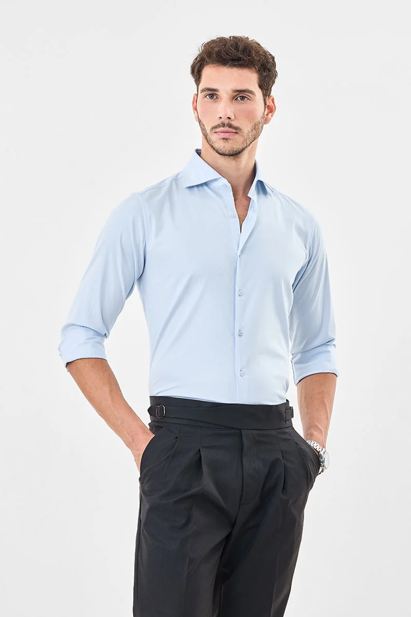 سنيتش قميص فاخر بقصة ضيقة ومرونة